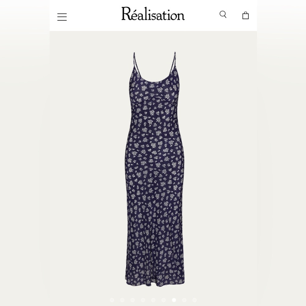 Silk blue dress. The iggy dress in Saffron bleu by Realisation